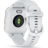 Часы GARMIN VENU SQ 2 CREAM GOLD ALUMINUM BEZEL WITH WHITE CASE AND SILICONE BAND 010-02701-11