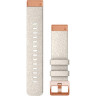 Ремешок GARMIN QUICKFIT 20 WATCH BANDS CREAM HEATHERED NYLON WITH ROSE GOLD HARDWARE 11209
